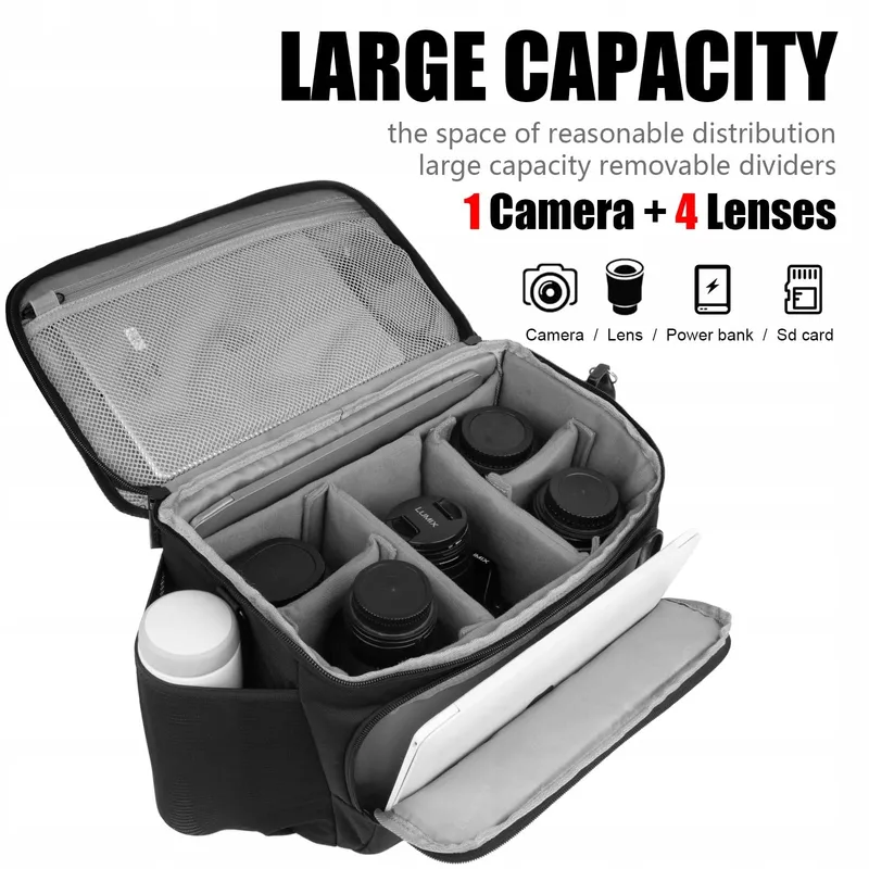 CWATCUN Compacte Cameratas Schoudertas Canon Nikon Sony SLR β foto 2