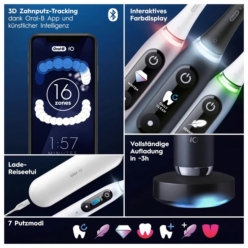 ORAL-B iO Series 9 Plus Tandenborstel 3 Opzetborstels Onyx — foto 6