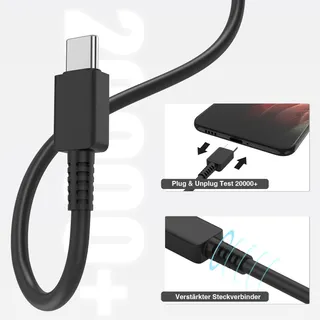 USB-C Snellader 45W Samsung Galaxy Zwart — miniatuur 4