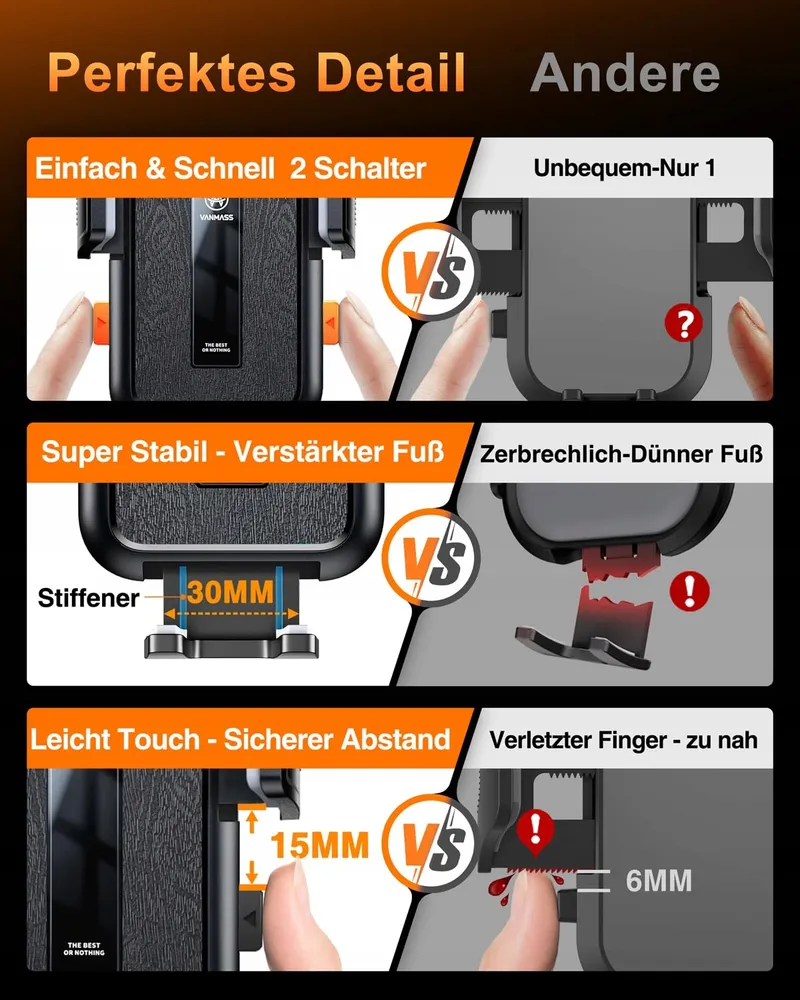 VANMASS Autohouder Telefoon iPhone Android Universeel — foto 3