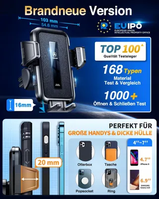 VANMASS Autohouder Telefoon iPhone Android Universeel — miniatuur 7