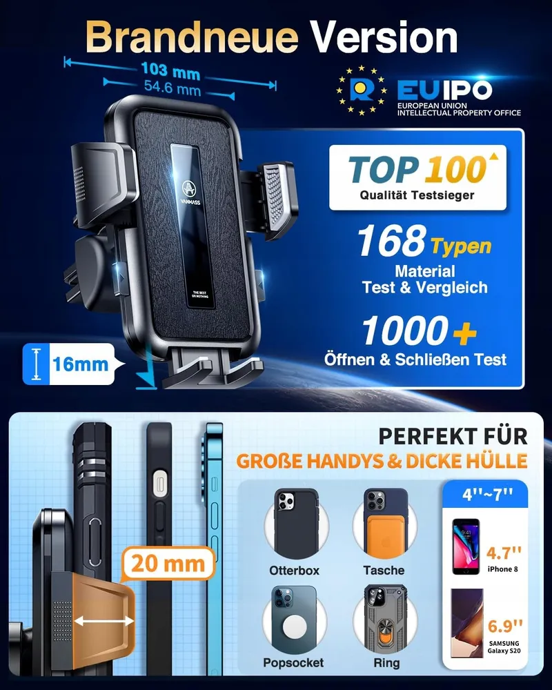 VANMASS Autohouder Telefoon iPhone Android Universeel — foto 7