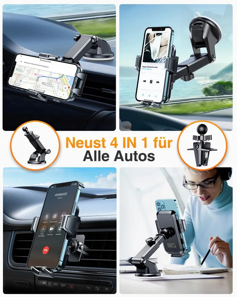 VANMASS Autohouder Telefoon iPhone Android Universeel — foto 9
