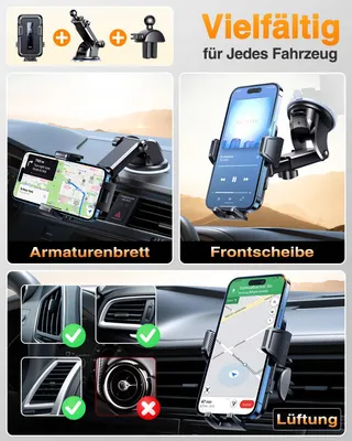 VANMASS Autohouder Telefoon iPhone Android Universeel — miniatuur 5