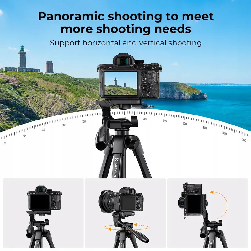 K&F CONCEPT Camerastatief 152cm DSLR Canon Nikon Sony Bluetooth β foto 5