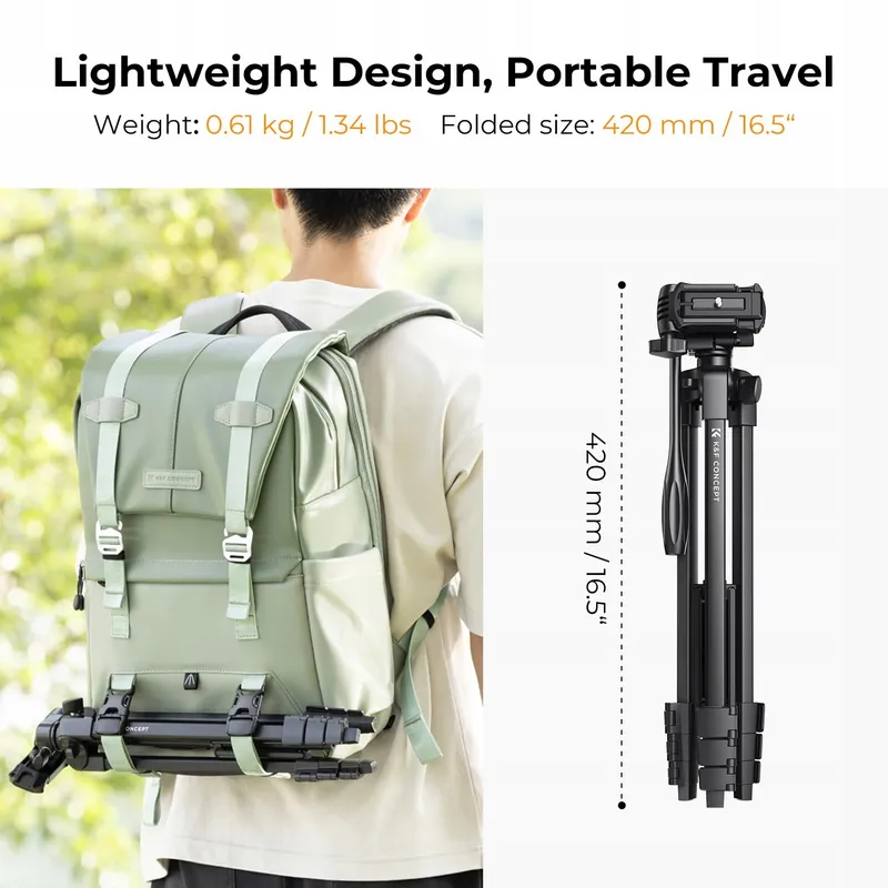 K&F CONCEPT Camerastatief 152cm DSLR Canon Nikon Sony Bluetooth β foto 7