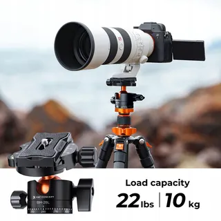 K&F CONCEPT Carbon Statief 172cm Met Monopod Voor Camera's — miniatuur 5