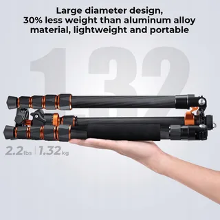 K&F CONCEPT Carbon Statief 172cm Met Monopod Voor Camera's — miniatuur 4