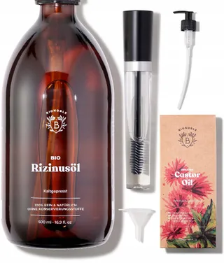 BIONOBLE Bio Ricinusolie 500ml Natuurlijk Haar Wenkbrauwen Wimpers