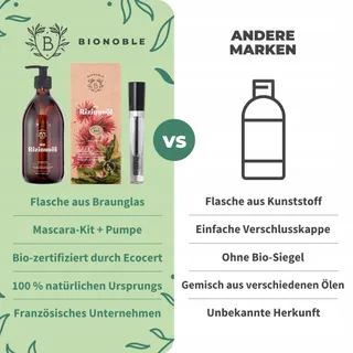 BIONOBLE Bio Ricinusolie 500ml Natuurlijk Haar Wenkbrauwen Wimpers — miniatuur 5