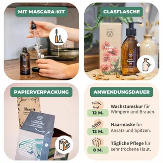 BIONOBLE Bio Ricinusolie 500ml Natuurlijk Haar Wenkbrauwen Wimpers — miniatuur 4
