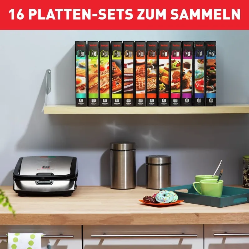 TEFAL Snack Collection 4-in-1 Combi Apparaat 700W Zwart RVS — foto 4