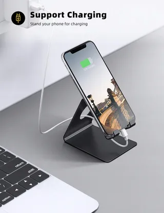 LAMICALL Telefoonstandaard Universeel iPhone Zwart — miniatuur 4