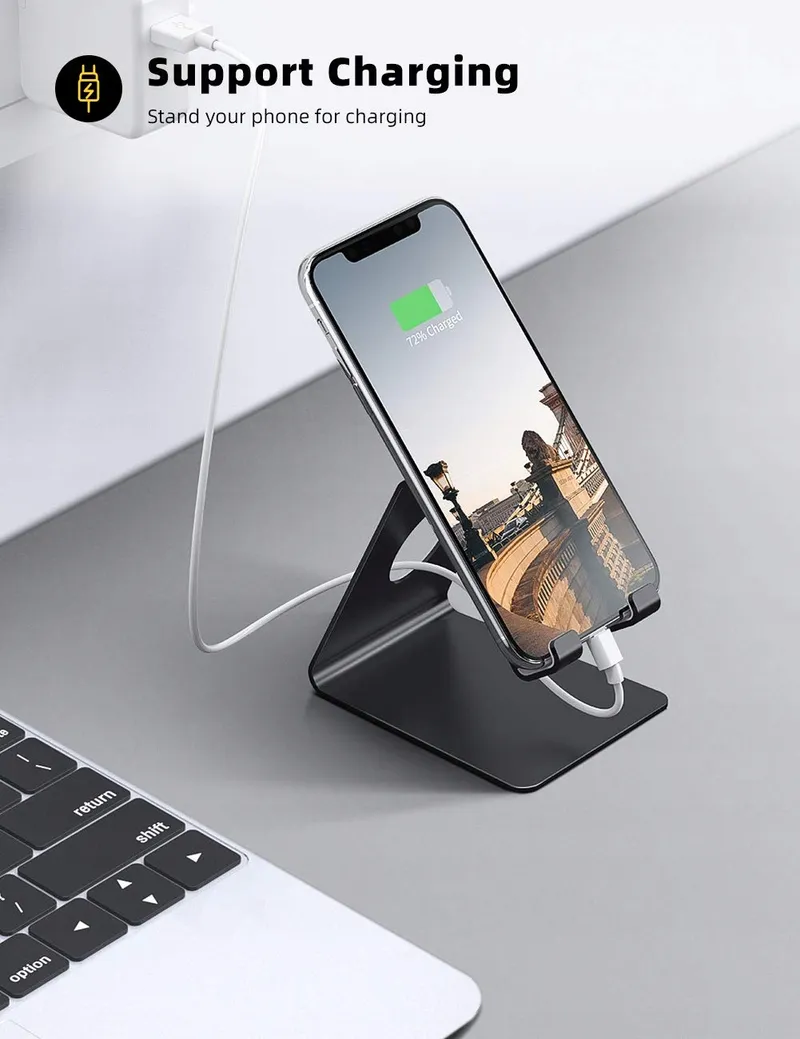 LAMICALL Telefoonstandaard Universeel iPhone Zwart — foto 4