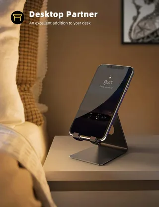 LAMICALL Telefoonstandaard Universeel iPhone Zwart — miniatuur 5