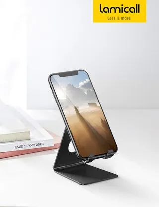 LAMICALL Telefoonstandaard Universeel iPhone Zwart — miniatuur 1