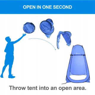 WOLFWERSER Pop-up Douchetent Camping WC Toilet — miniatuur 6