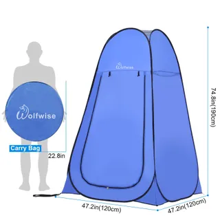 WOLFWERSER Pop-up Douchetent Camping WC Toilet — miniatuur 4