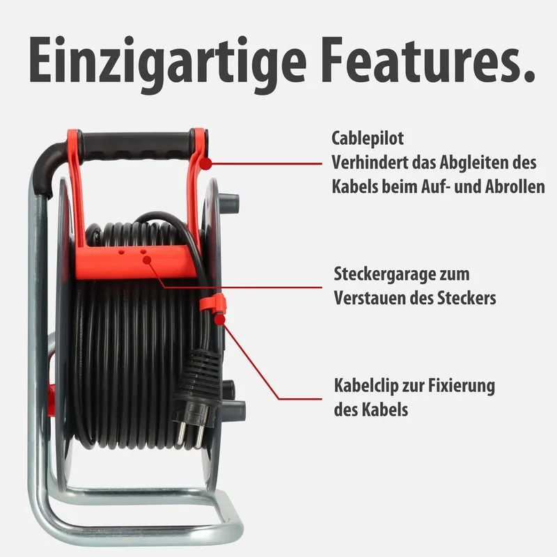 BRENNENSTUHL Garant V2 Kabelhaspel 40m Buiten 3 Stopcontacten IP44 — foto 5