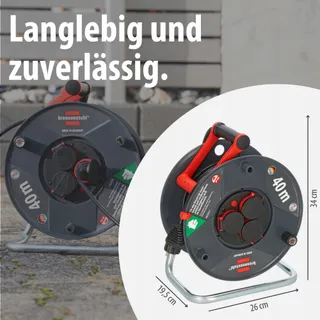 BRENNENSTUHL Garant V2 Kabelhaspel 40m Buiten 3 Stopcontacten IP44