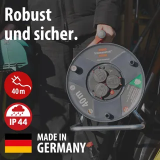 BRENNENSTUHL Garant V2 Kabelhaspel 40m Buiten 3 Stopcontacten IP44 — miniatuur 3