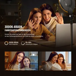 NEEWER Basics Selfie Ringlicht Set 7 Inch 10W 3000K-6500K — miniatuur 3