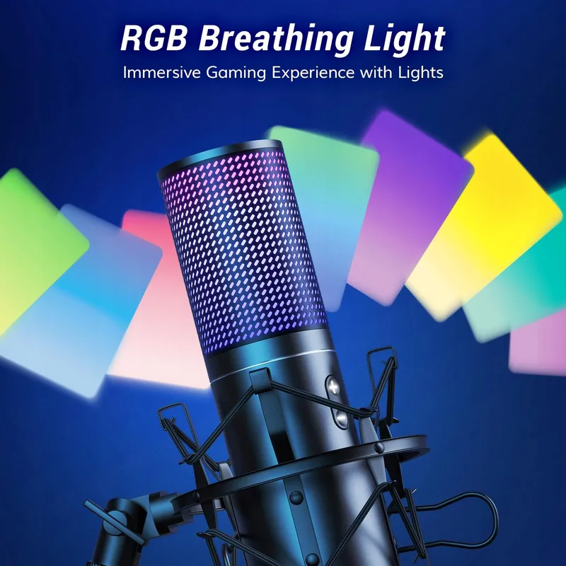 TONOR RGB USB Microfoon Gaming PC Podcast Microfoonarm Streaming — foto 3