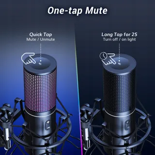 TONOR RGB USB Microfoon Gaming PC Podcast Microfoonarm Streaming — miniatuur 5
