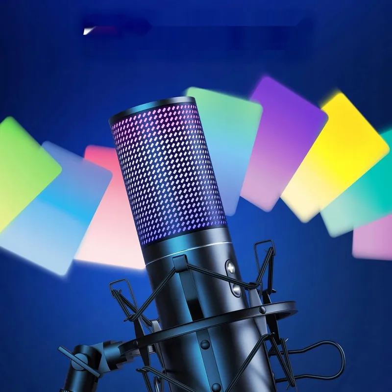 TONOR RGB USB Microfoon Gaming PC Podcast Microfoonarm Streaming — foto 10