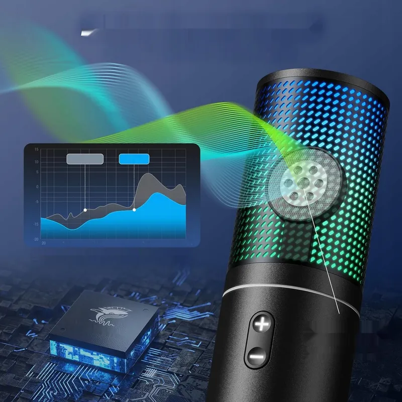 TONOR RGB USB Microfoon Gaming PC Podcast Microfoonarm Streaming — foto 9