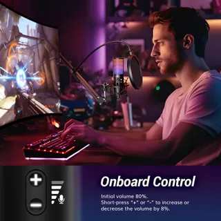 TONOR RGB USB Microfoon Gaming PC Podcast Microfoonarm Streaming — miniatuur 6