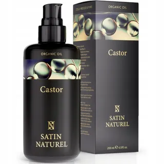 SATIN NATUREL Bio Castorolie Koudgeperst Wimpers Haar Huid 200ml — miniatuur 1