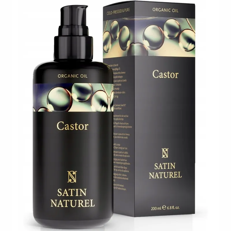 SATIN NATUREL Bio Castorolie Koudgeperst Wimpers Haar Huid 200ml — foto 1
