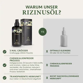 SATIN NATUREL Bio Castorolie Koudgeperst Wimpers Haar Huid 200ml — miniatuur 9
