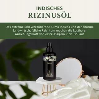 SATIN NATUREL Bio Castorolie Koudgeperst Wimpers Haar Huid 200ml — miniatuur 8