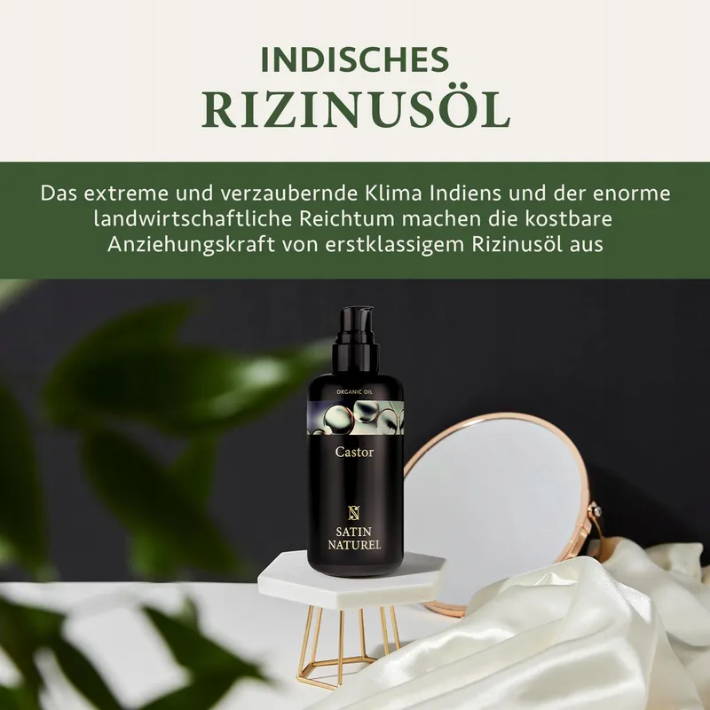 SATIN NATUREL Bio Castorolie Koudgeperst Wimpers Haar Huid 200ml — foto 8
