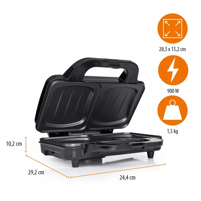 TRISTAR SA3060 Tosti-ijzer Diepe Platen 2 Porties Zwart — foto 3