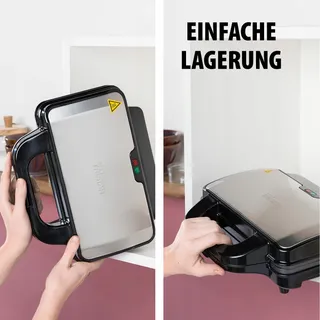 TRISTAR SA3060 Tosti-ijzer Diepe Platen 2 Porties Zwart — miniatuur 7