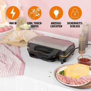TRISTAR SA3060 Tosti-ijzer Diepe Platen 2 Porties Zwart — miniatuur 5