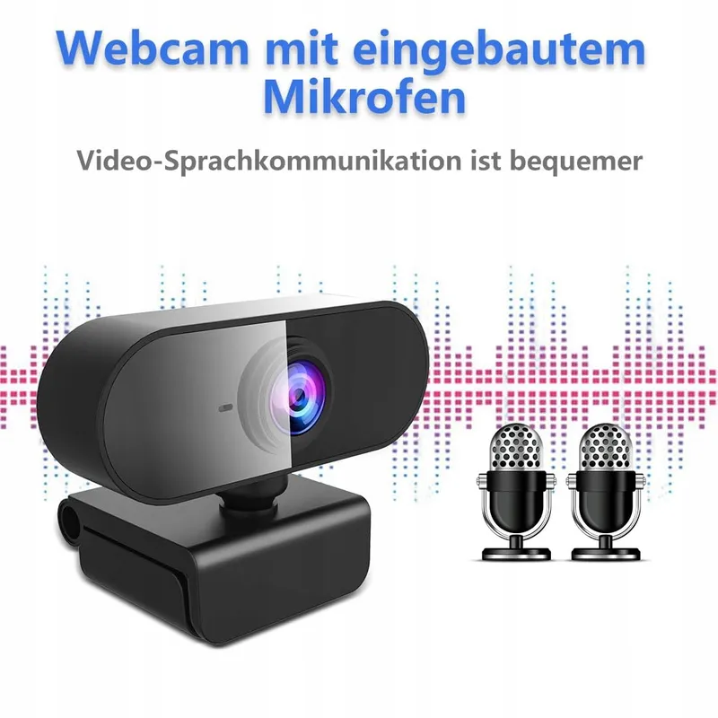 DDKJ Webcam 1080P Full HD Microfoon Computers Laptops — foto 4