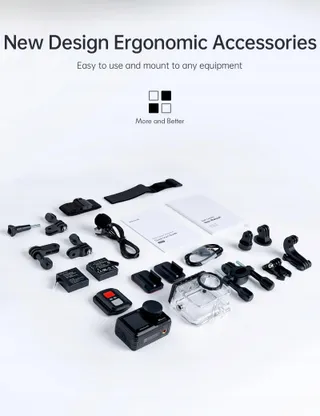 WOLFANG GA420 Actiecamera 4K 60FPS Waterdicht WiFi EIS Dual Screen — miniatuur 9