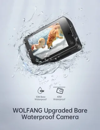 WOLFANG GA420 Actiecamera 4K 60FPS Waterdicht WiFi EIS Dual Screen — miniatuur 3