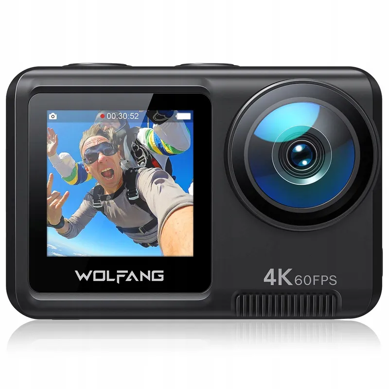 WOLFANG GA420 Actiecamera 4K 60FPS Waterdicht WiFi EIS Dual Screen — foto 1