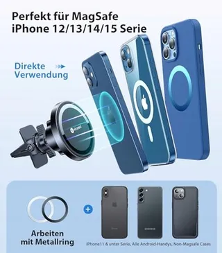 VICSEED Magnetische Autohouder Telefoon iPhone Android — miniatuur 2
