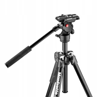 MANFROTTO 290 Licht Statief met Videokop Zwart — miniatuur 3