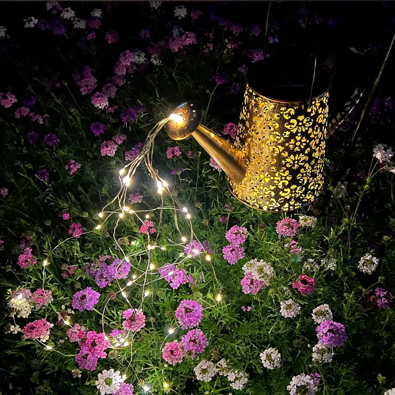 Solar Gieter met LED Lichtjes Tuindecoratie Buiten — foto 2