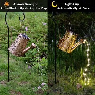 Solar Gieter met LED Lichtjes Tuindecoratie Buiten — miniatuur 6