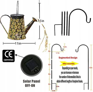 Solar Gieter met LED Lichtjes Tuindecoratie Buiten — miniatuur 4