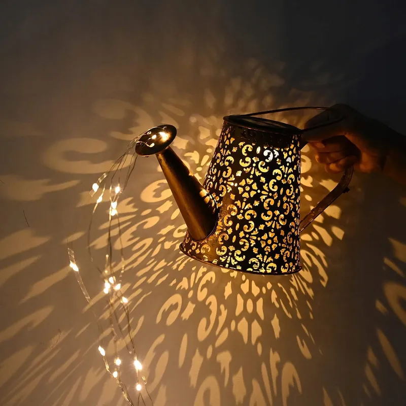 Solar Gieter met LED Lichtjes Tuindecoratie Buiten — foto 3