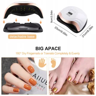 AOKYOM UV LED Nagellamp Nageldroger Professioneel Timer LCD — miniatuur 3